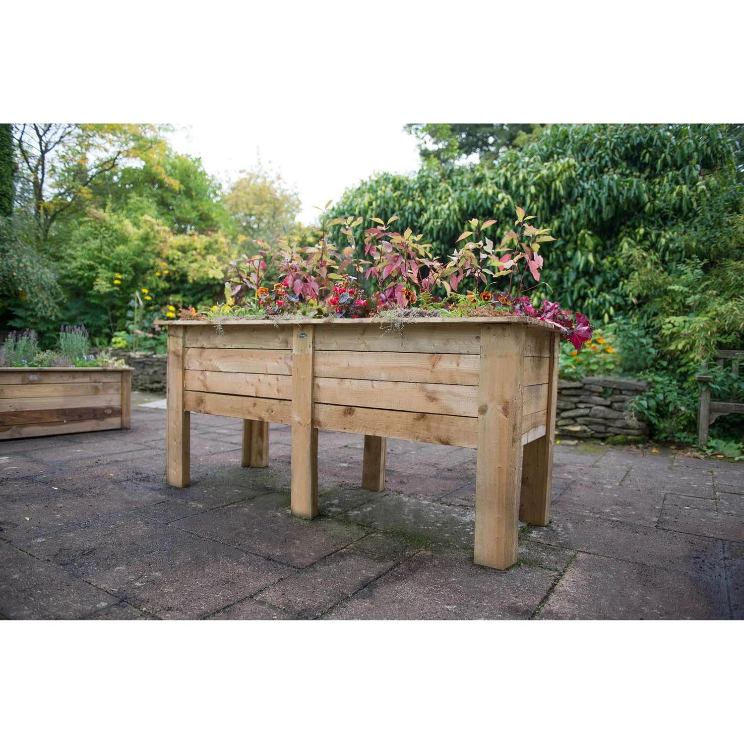 Forest Garden Wooden Deep Root Planter - 1.8m 3 Forest Garden Wooden Deep Root Planter - 1.8m - Image 3