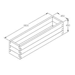 Forest Garden Wooden Caledonian Garden Trough Planter -The Green Bulbs Sales 12812609 1204833219756189