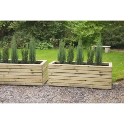 Forest Garden Wooden Linear Long Planter -The Green Bulbs Sales 12814335 4764832957719956