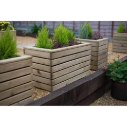 Forest Garden Wooden Linear Double Planter 10 Forest Garden Wooden Linear Double Planter -The Green Bulbs Sales 12814339 1414832957039523