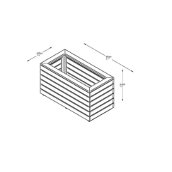 Forest Garden Wooden Linear Double Planter 13 Forest Garden Wooden Linear Double Planter -The Green Bulbs Sales 12814339 1614832957123241