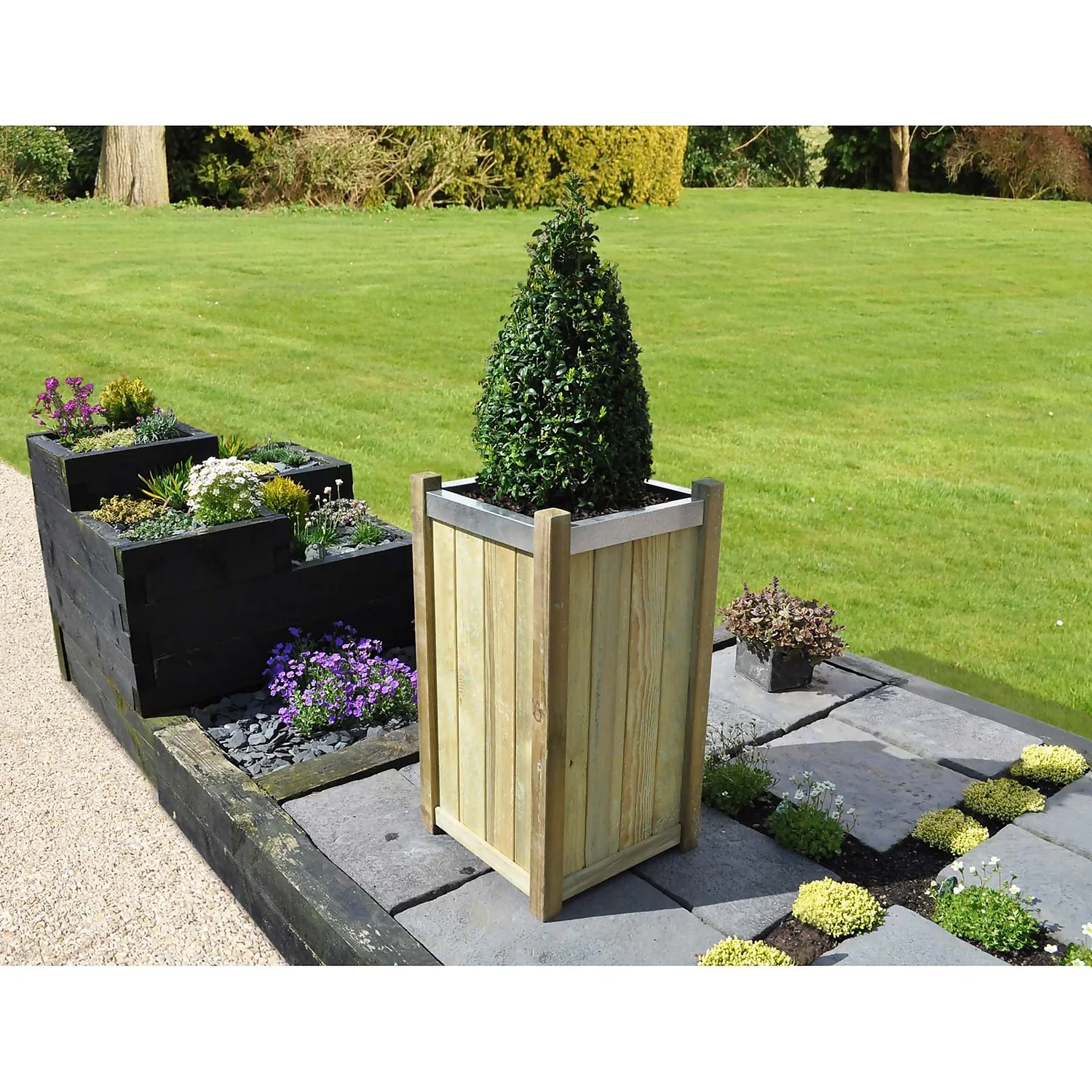 Forest Garden Wooden Slender Planter 2 Forest Garden Wooden Slender Planter - Image 2