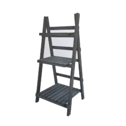 3 Tier Wooden Plant Stand - Grey