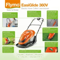 Flymo 1800W EasiGlide Electric Hover Lawn Mower - 36cm -The Green Bulbs Sales 12885898 1874843592684055