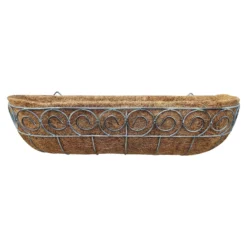 Distress Finish Wall Trough With Coco Liner - 61cm -The Green Bulbs Sales 13221622 1274902150149745