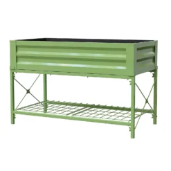 Panacea Steel Raised Garden Planter With Stand - Green
