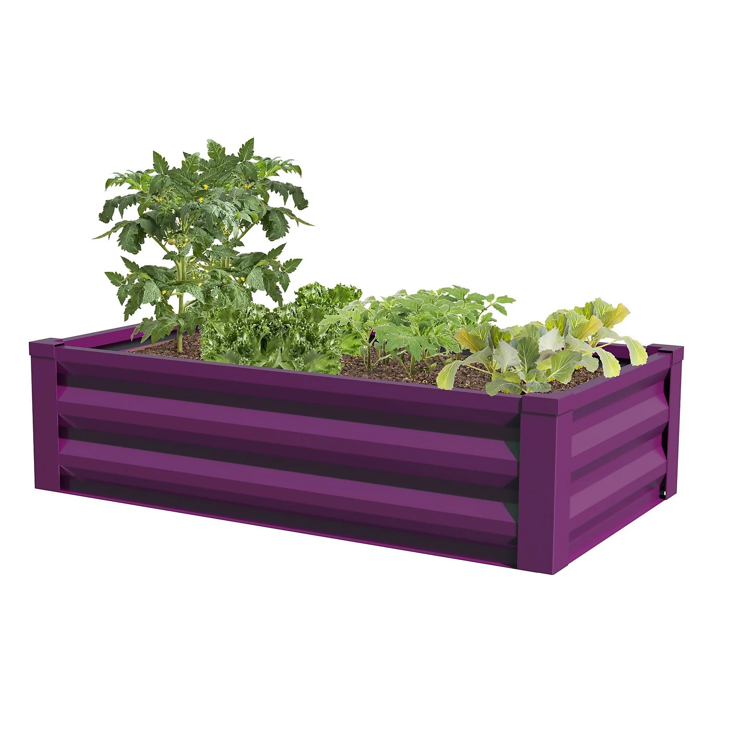 Panacea Steel Raised Garden Planter - Purple 1 Panacea Steel Raised Garden Planter - Purple