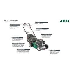 Atco 123ccc Classic 16S Petrol Lawn Mower - 41cm -The Green Bulbs Sales 13483563 1084929328984659