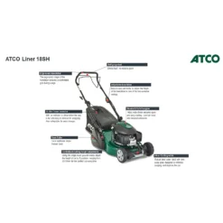 Atco 145cc Liner 18SH Petrol Lawn Mower - 46cm -The Green Bulbs Sales 13486585 1594932690022221