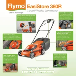 Flymo 1600W EasiStore 380R Electric Lawn Mower - 38cm 11 Flymo 1600W EasiStore 380R Electric Lawn Mower - 38cm -The Green Bulbs Sales 13524797 7984936626546093