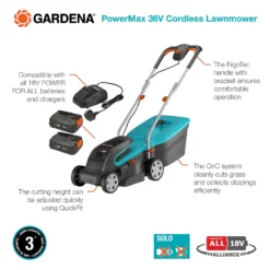 GARDENA 36V PowerMax Cordless Lawn Mower - 32cm -The Green Bulbs Sales 13524825 7474936345068522