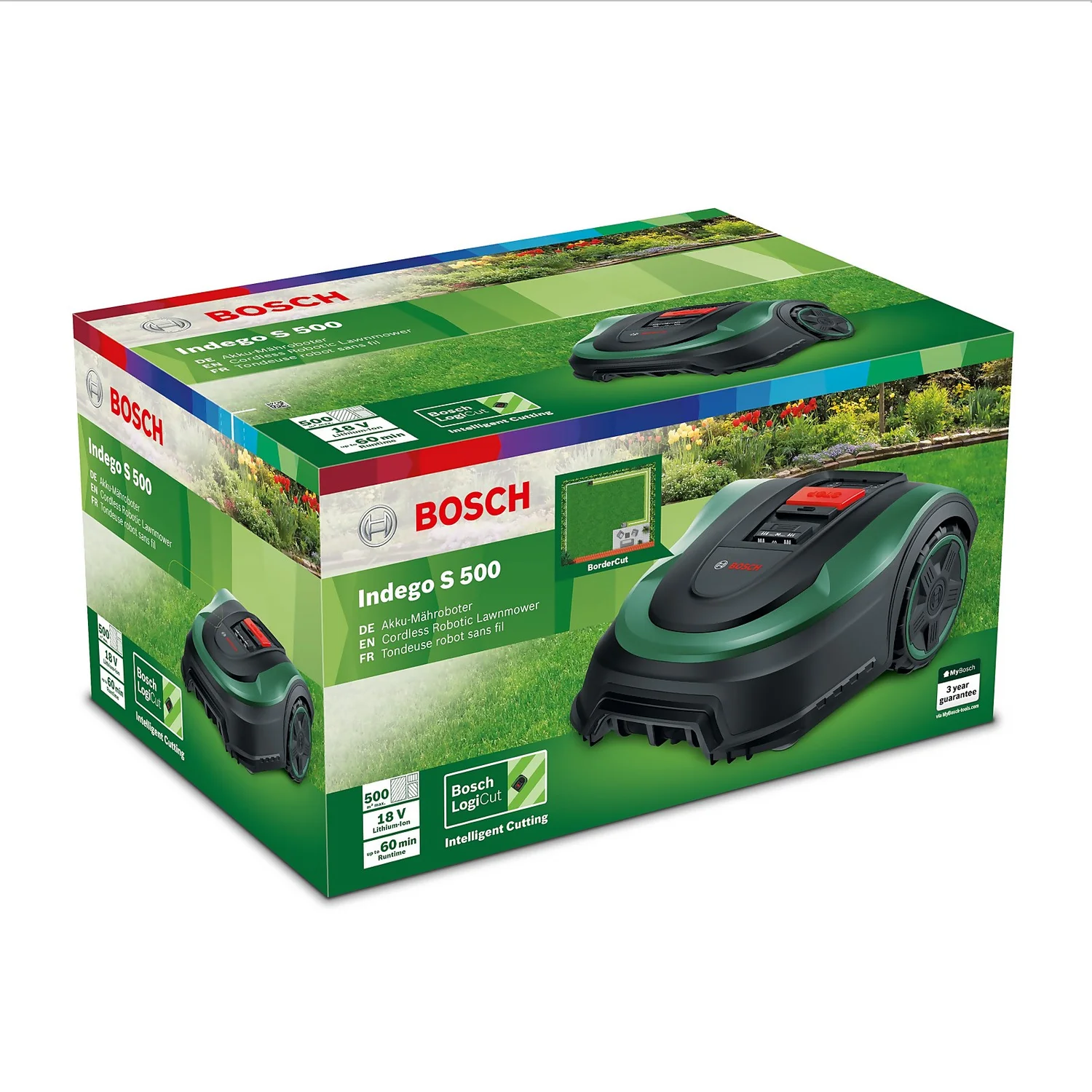 Bosch 18V Indego S Plus 500 Robotic Lawn Mower - 19cm 4 Bosch 18V Indego S Plus 500 Robotic Lawn Mower - 19cm - Image 4