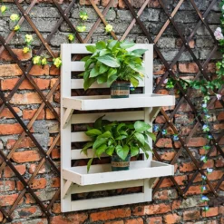 Homebase Indoor/Outdoor Wooden Plant Shelves -The Green Bulbs Sales 13950433 8095013038826678